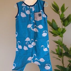 3-4T Rags to Riches Blue Flamingo, OG,  htf